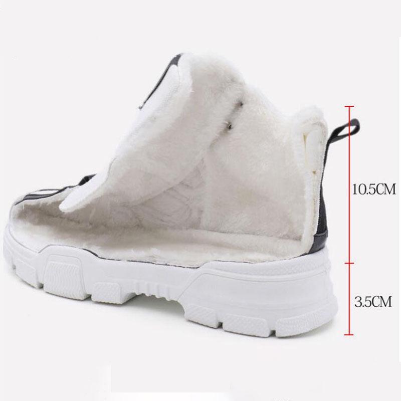 Fall/winter Plus Size Men's Thick Boots High-top Plus Velvet Sneakers Student Casual Warm Work Shoes