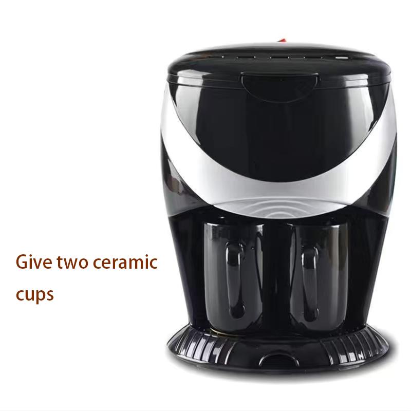 Electric Automatic Hourglass Coffee Machine Drip Coffee American Coffee Machine Domestic Drip Coffee Machine Double Cup Filter Brewing