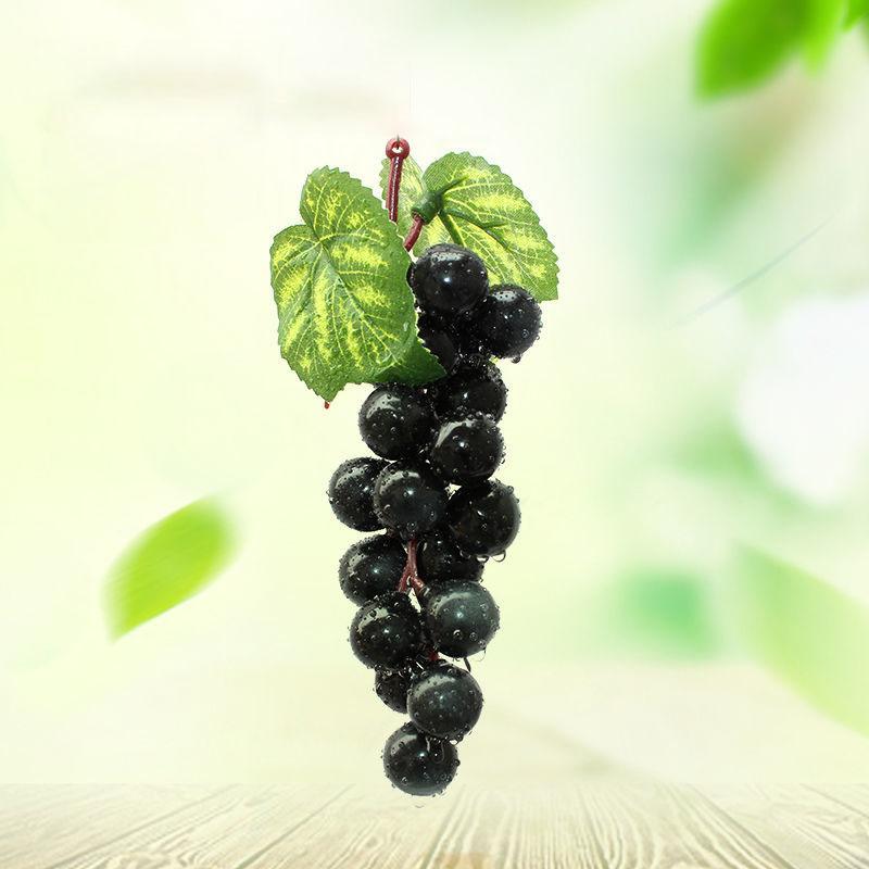 Simulation Fruit Grape Bunch High Imitation Raisin Pendant Ceiling Decoration Artificial Flower Rattan Vine Plastic Green Plant