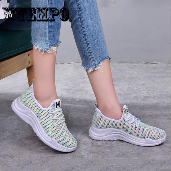 Sport Shoes Mesh Breathable Running Lightweight Flat Women Shoes