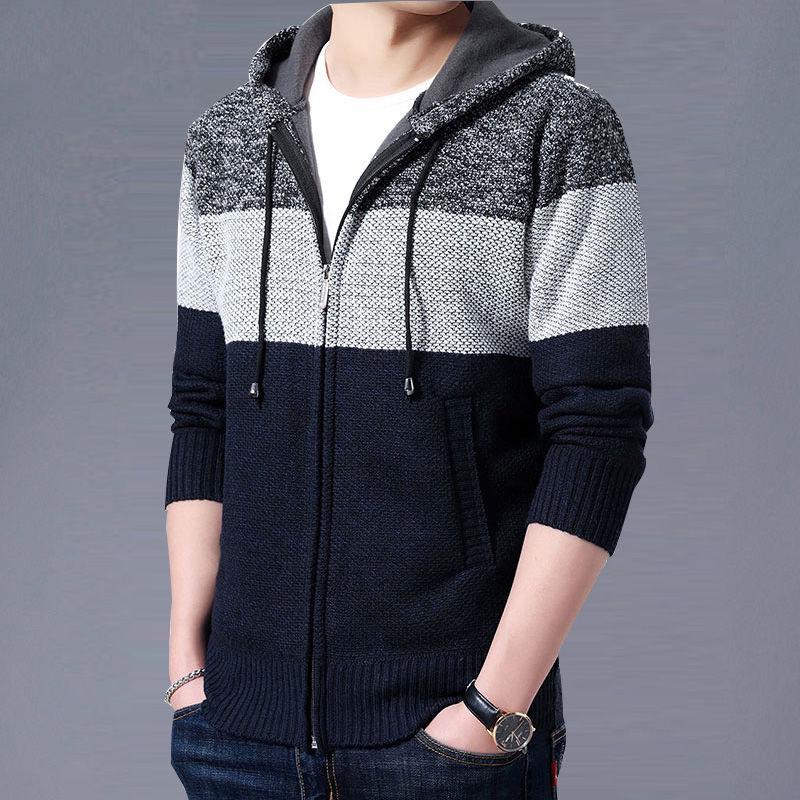 2019 Thick Sweater for Mens Cardigan Slim Fit Jumpers Knitwear Warm Autumn Casual Clothing Male