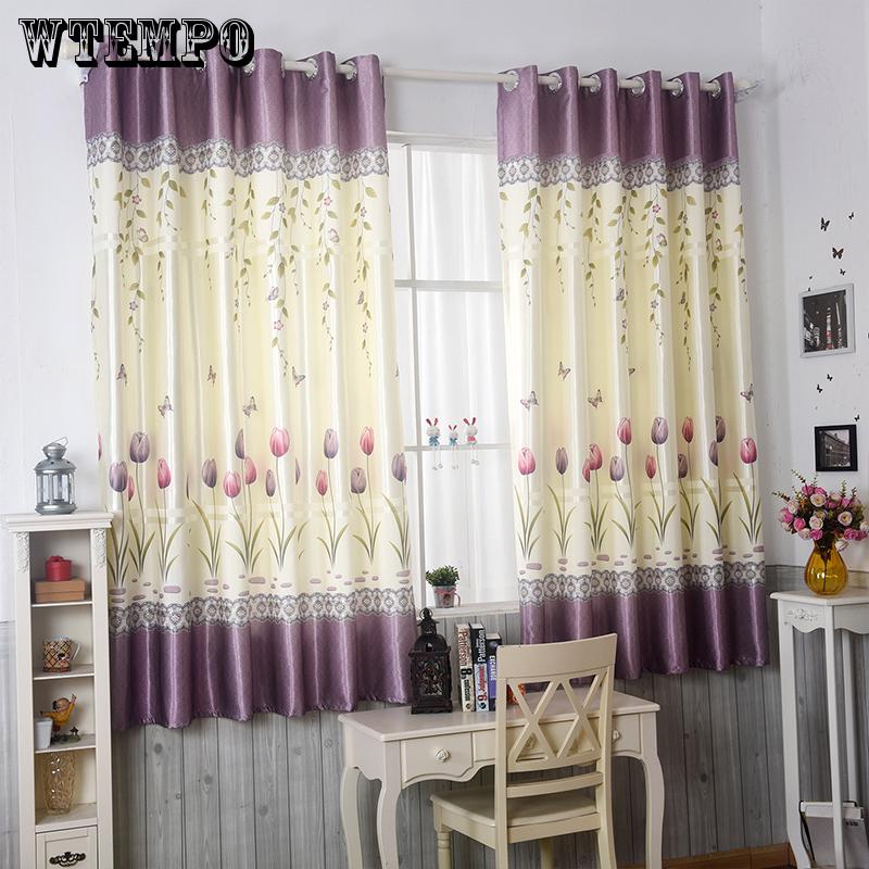 Dormitory Small Curtains Free of Punching Installation Shading Sunshade Finished Simple Curtain