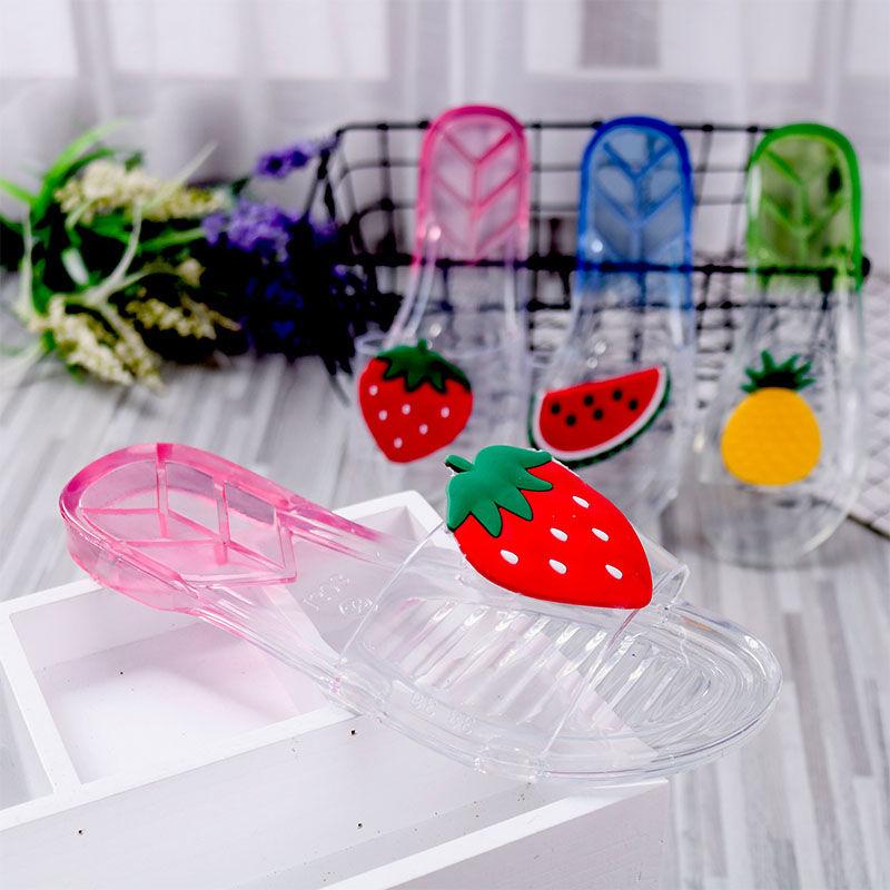 New Summer Fruit Ladies Slipper Crystal Shoes Non-slip Beach Shoes Flat with Casual