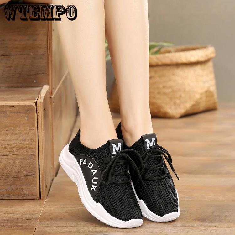 Cloth Shoes Women's Shoes Net Shoes Solid Color Breathable Casual Shoes Sports Running Shoes