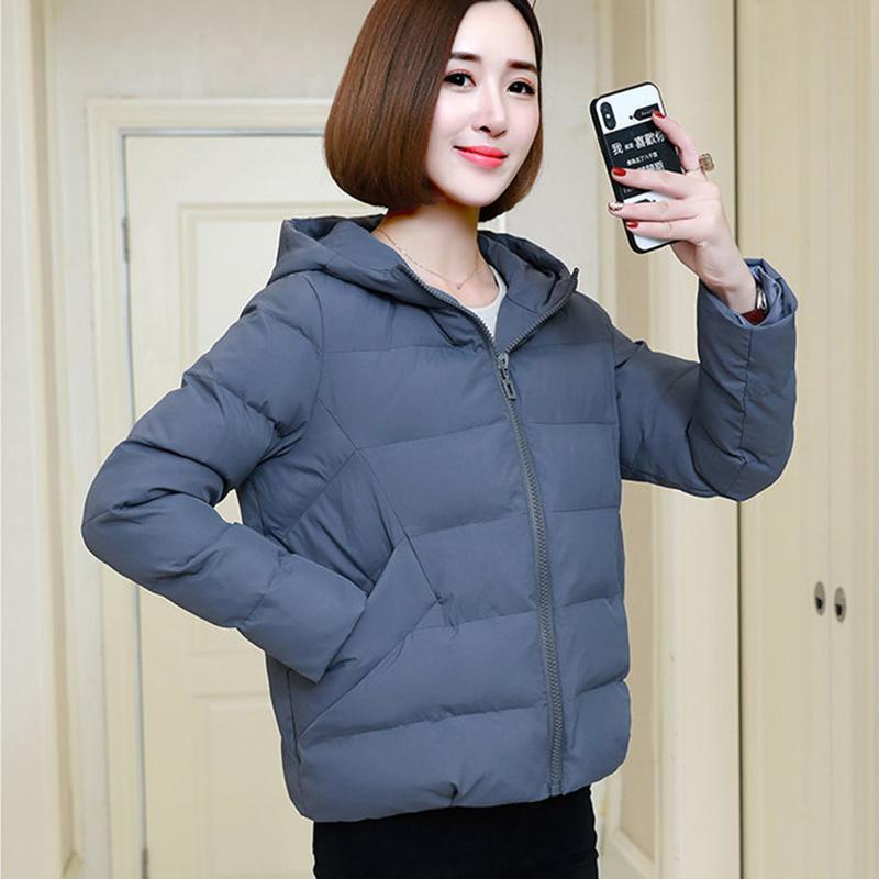 Winter Jacket for Women Windbreaker Hooded Warm Parkas Solid Plus Size Down Coats Loose Casual Clothes Female