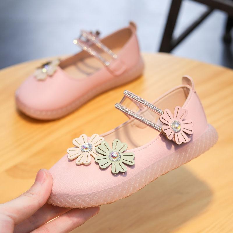 Women's Children's Shoes 1 To 3 Years Old Children's Princess Shoes Spring and Autumn Baby Toddler Shoes Baby Soft Bottom Non-slip Breathable Girls