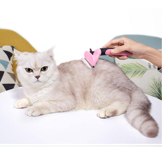 Cat Comb Pet Grooming Combs Dogs Matted Hair Remover Float Cat Hair Cleaner Pet Supplies Arc Comb Head Cats Hair Combing Floating Hair Combs Brush