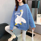 Autumn and Winter Loose Casual Sweater Cartoon Pattern Fashion Jacket Cute Style Female Student Top