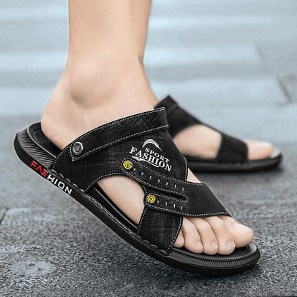 Summer Dual Purpose Men's Sandals Non-slip Soft-soled Slippers Casual Wear Waterproof Sandals