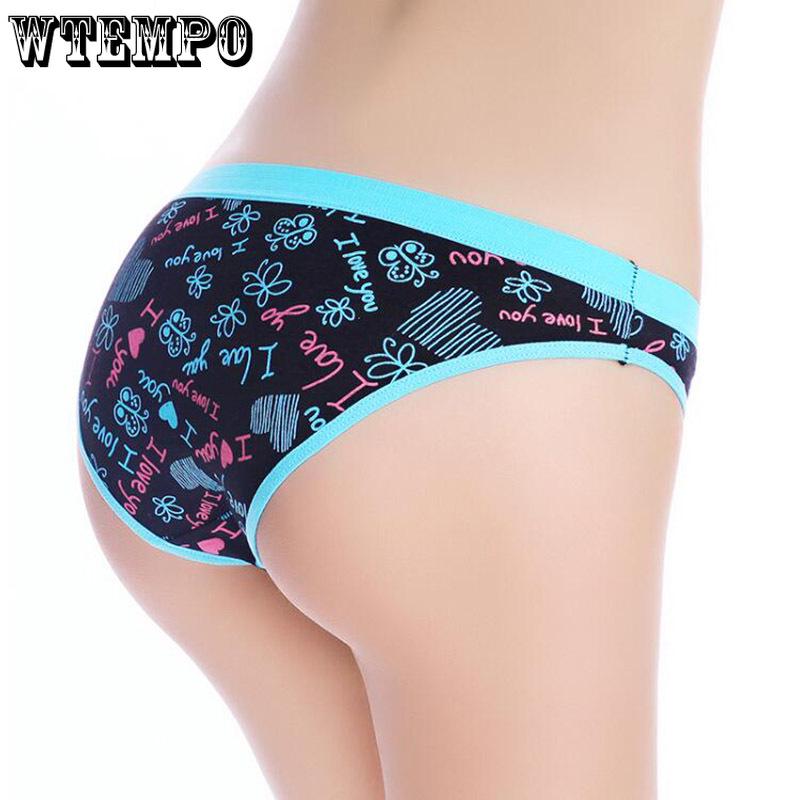 6 Pcs/lot Underwear Women Sexy Cotton Letter Panties Butterfly Shorts Intimate Goods Lingerie