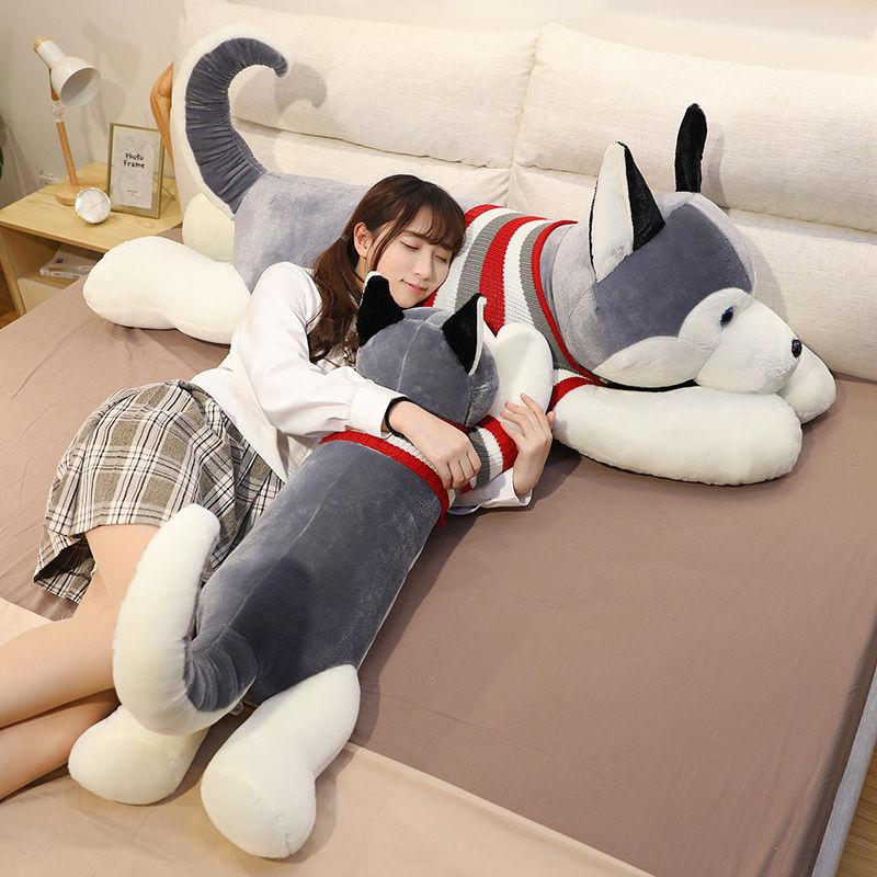 Husky Big Plush Pillow Dog Sleeping Pillow Learning Work Bed Pillow