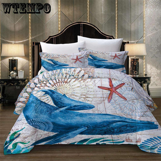 3D whale Bedding Set Duvet Cover Sets For Twin Full Queen King Bed Bedline Home