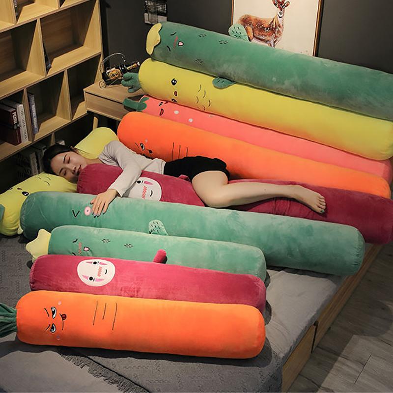 Fruit Long Strip Sleeping Pillow Removable Washable Cylindrical Plush Sleeping Pillow Boys and Girls Bed Office Pillow Sleeping Leg Pillow