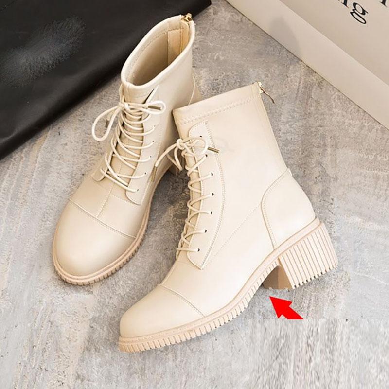 Thick Heel Women's Boots Short Boots Women's Autumn and Winter Plush Women's Boots Shoes Women's Martin Boots