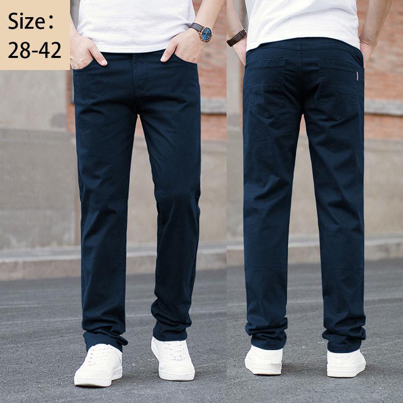 Summer Men's Thin Trousers Loose Trend Casual Pants Straight Straight Solid Color Trousers