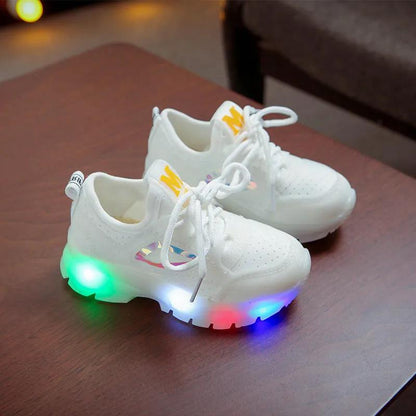 Size 21-30 Children LED Sneakers with Light Up Sole Baby Led Luminous Shoes for Girls /Glowing Lighted Shoes for Kids Boys