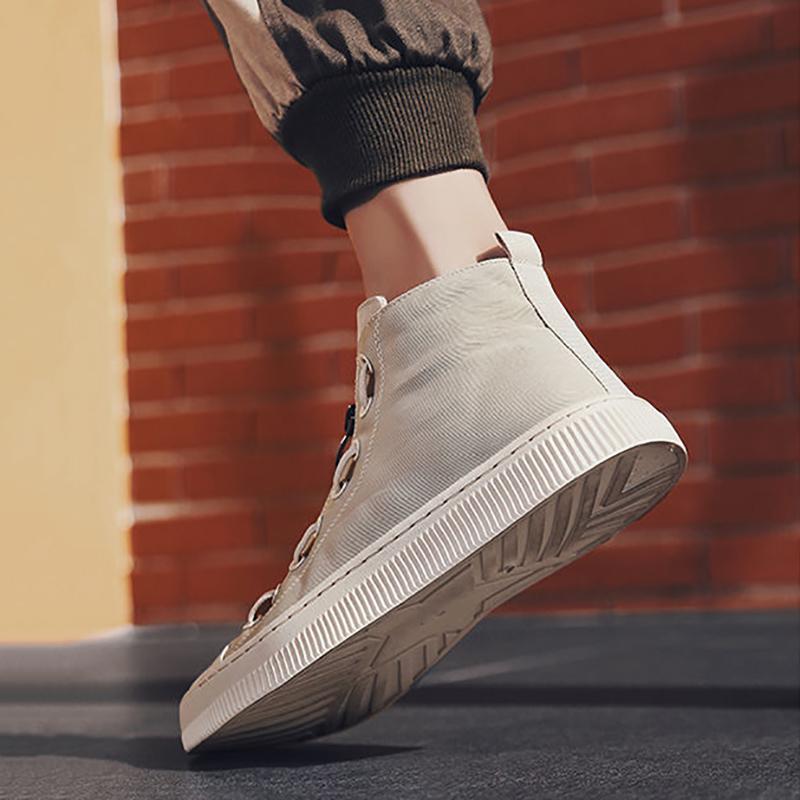 Summer Men's Trendy Shoes Korean Style All-match Casual Shoes Lazy One-foot High-top Sneakers