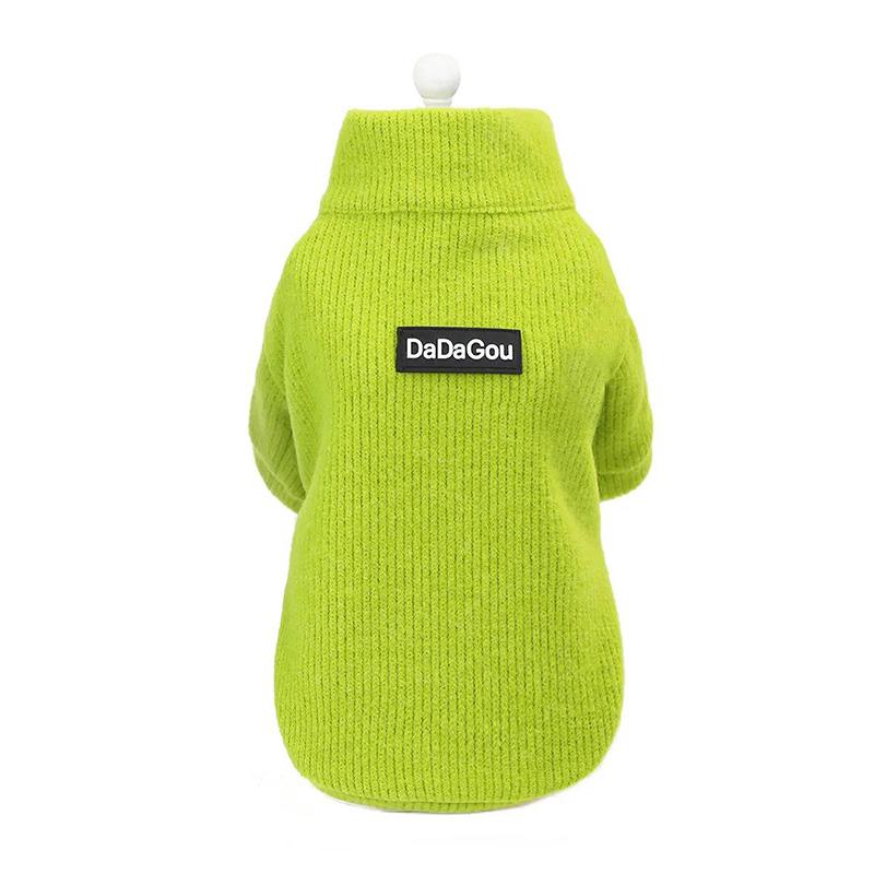 Dog Coats Sweater Soft Winter Pets Dogs Clothing Puppy Warm Thick Knitted Jumpsuit 2 Legs Sleeves Outerwear Full Collar Casual Hoodies for Small Dogs