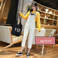 Net Red Denim Overalls Schoolgirl Loose Skinny Cropped Jumpsuit Women Trousers Different Colors