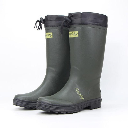 Fashion High Tube Rubber Rain Boots Water Shoes Breathable Non-slip Comfortable Fishing Shoes Outdoor Rubber Shoes