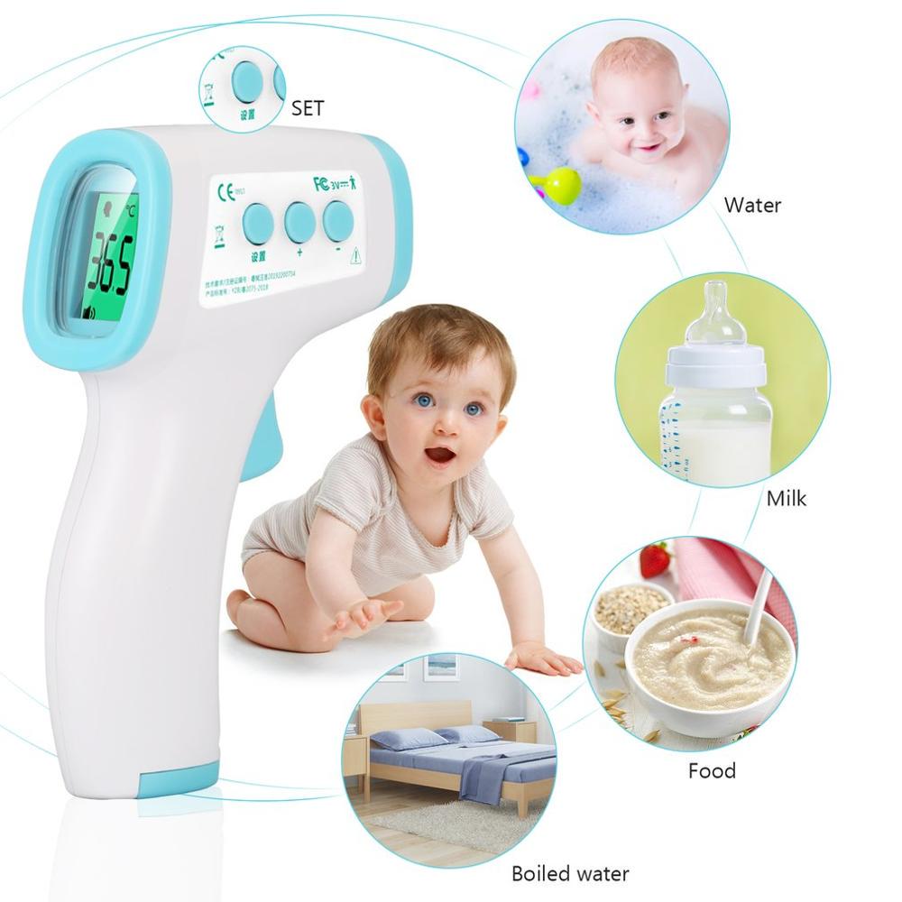 Digital IR Infrared Thermometer Non-contact Ear Forehead Object Thermometer for Baby Adult LCD