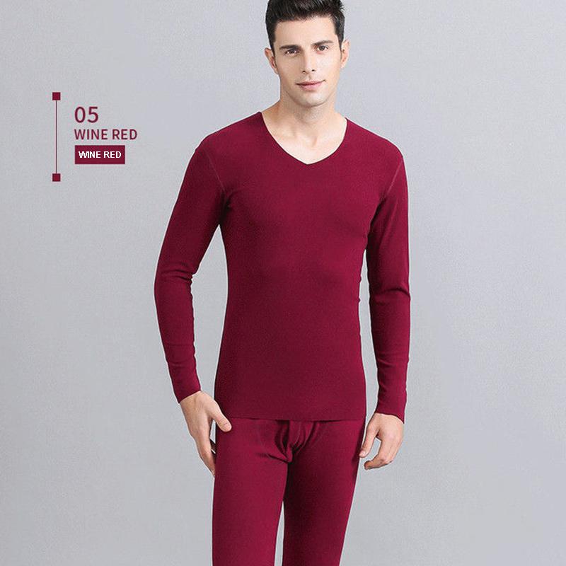 Seamless Thermal Underwear Men's Suit Thickened Plus Velvet Base Constant Temperature Heating German Velvet Autumn Clothes Long Trousers In Winter