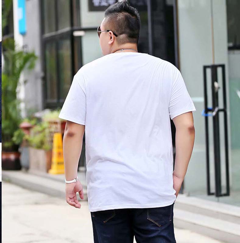 Men's T-shirt Short-sleeved Cotton Fat T-shirt Small Shirt Loose Casual Pure Cotton Plus Fertilizer To Increase Bottoming Shirt