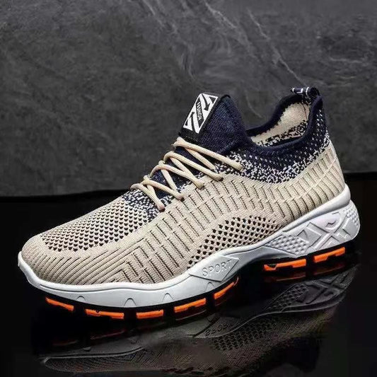 Spring Men's Sports Shoes Large Size Versatile Casual Breathable Mesh Shoes Non-Slip Running Shoes Travel Shoes