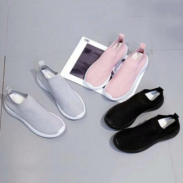 Women's and Men's Shoes High Quality Female Sneakers Non Slip Flats Shoes Male Loafers Plus Size Solid Color Walking Shoes