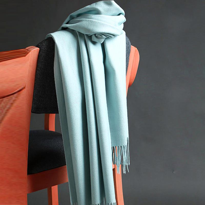 Women Winter Scarf Cashmere Scarves Solid Color Lady Shawls Wraps Blanket Pashmina