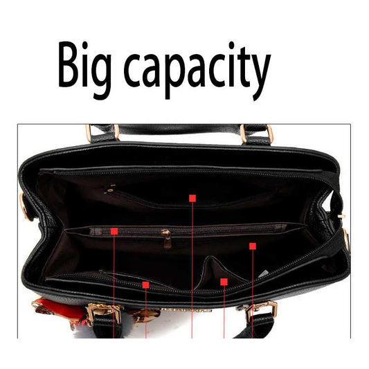 Trendy wild Patent leather bag Big capacity Woman bag European and American style Shoulder Handbag