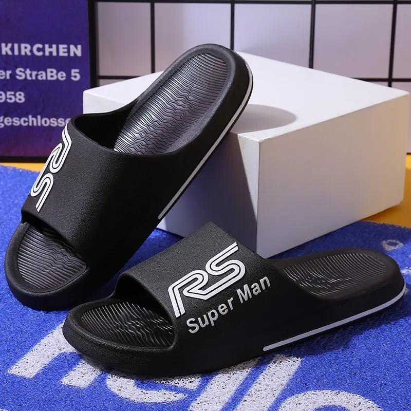 Couple Slippers Summer Outer Wear Thick Slippers Men and Women Bathroom Non-slip Slippers Men Outdoor Flip-flops Home Mute Soft Bottom Sandals