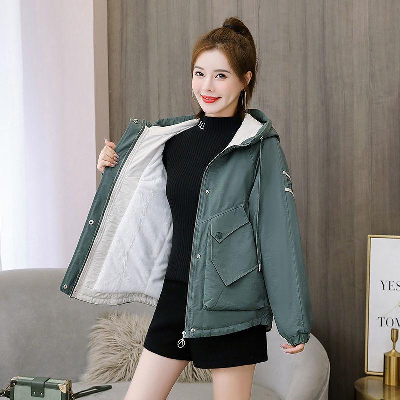 Winter Women's Short Down Padded Jacket Fashion Students Plus Velvet Thick Padded Jacket