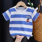 Summer Kids Cute Printing T Shirts Short Sleeve Tops Korean Style O-neck Loose T Shirts For Children Girls and Boys