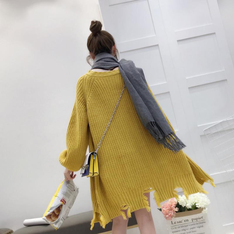 Knit Cardigan Sweater Women's Mid-length Coat Sweater Sweater Sweater Women Loose Fit Women