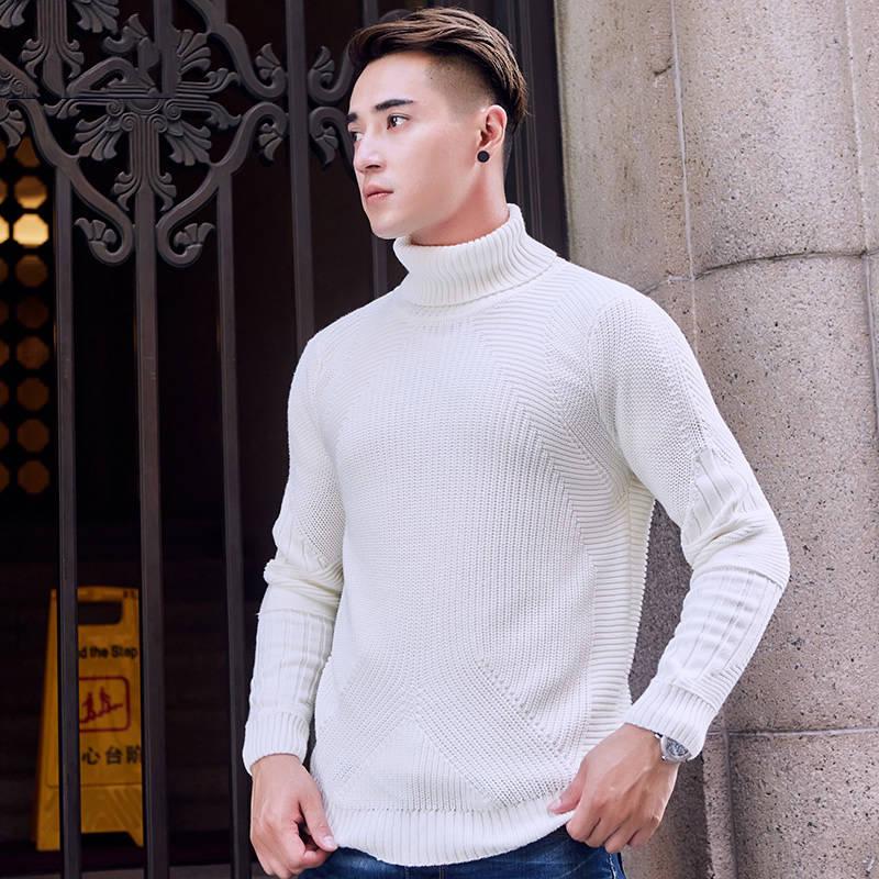 Cotton Sweater Men 2019 Autumn Fashion Long Sleeve Knitted Pullover Men Cashmere Sweater Men Clothes