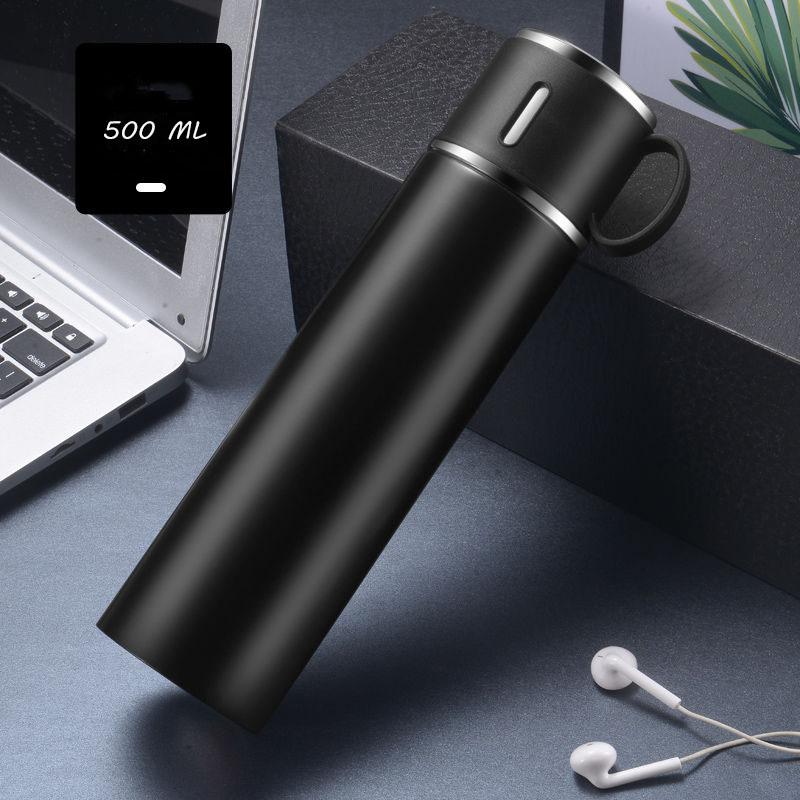 Thermos Cup Water Cup Simple Handle Cover All-steel Vacuum Flask Men and Women Business Office Car Portable Cup