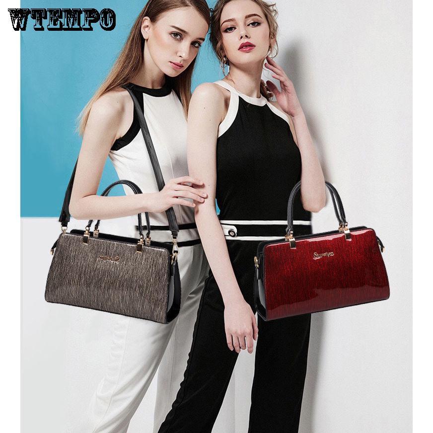 Women's Bag Fashion Handbag Messenger Bag Shoulder Bag Leather Texture Patent Leather Bag