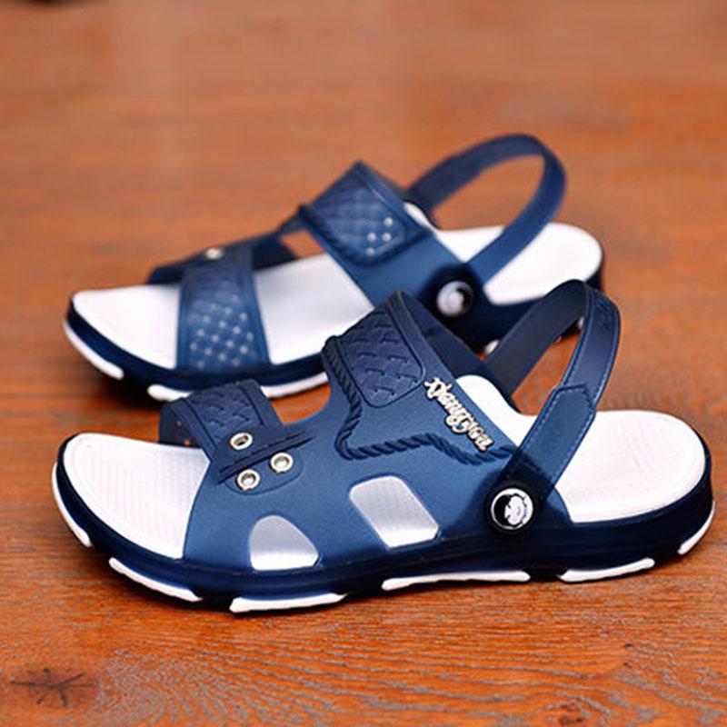 Men's Outdoor Sandals Open Toe Slippers Non-slip Bathroom Beach Sandals Lightweight Footwear