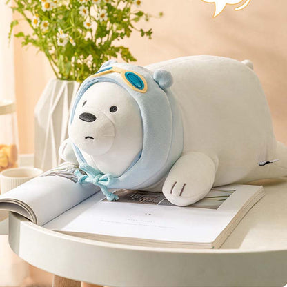 Bare Bear Fun Lying Posture Doll Plush Doll Bed Doll Accompany Sleeping with Pillow Cushion