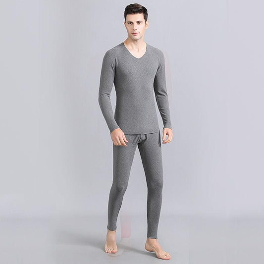 Seamless Thermal Underwear Men's Suit Thickened Plus Velvet Base Constant Temperature Heating German Velvet Autumn Clothes Long Trousers In Winter