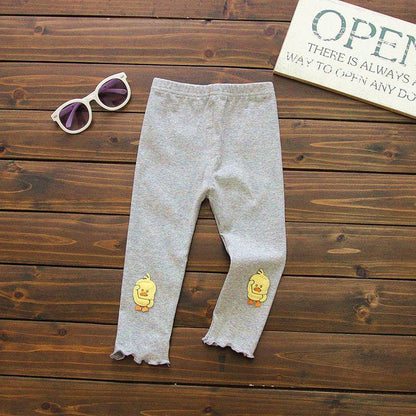 Girls' Leggings Spring and Autumn Thin Children's Trousers Wear 1-2-3 Years Old Stretch Pants Pure Color Casual Pants