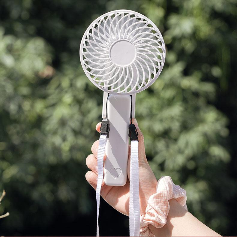 Handheld USB Small Fan Mini Charging Mute Portable Large Wind Fan Student Dormitory Bed Fan