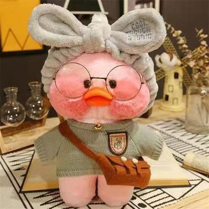 Little Duck Stuffed Animal Toy Soft Plush Toy for Kids Girls DIY Hugglable Plush Stuffed Toy with Cute Hat and Costume Best Gifts for Christmas (30cm)