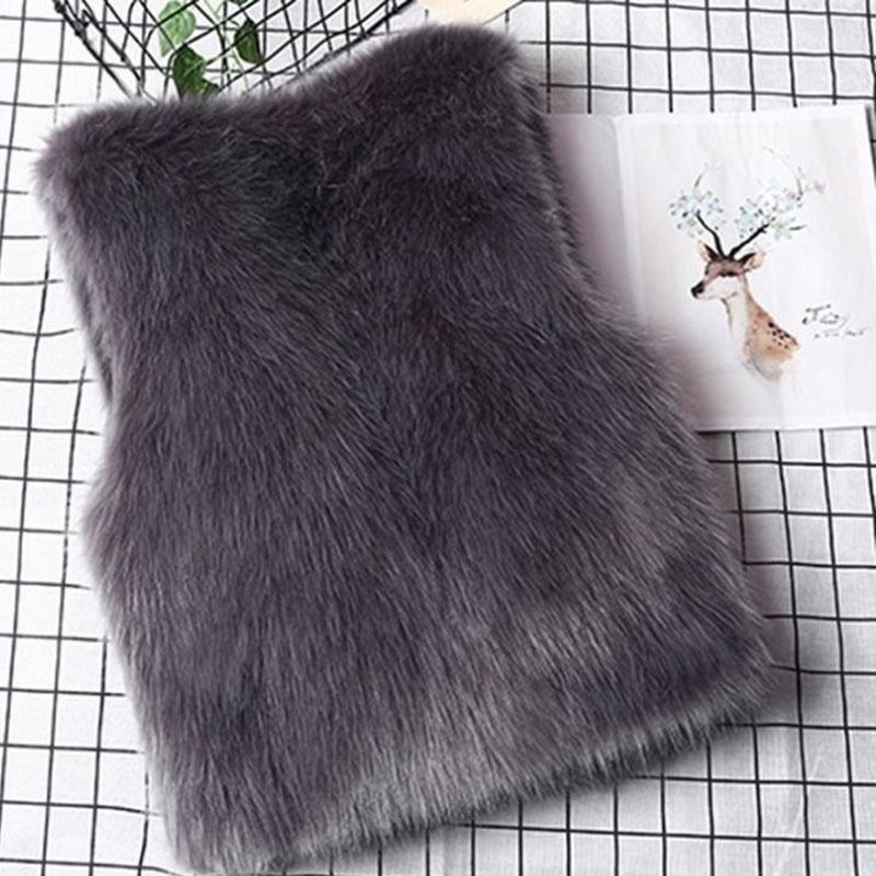 Autumn and Winter Short Fur Vest Imitation Fox Fur Thick Warm Vest Fashion All-match Female Jacket