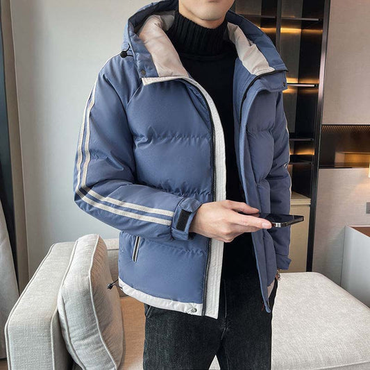 Thick Cotton-padded Jacket Men's Jacket Winter New Trend Warmth Winter Clothing All-match Hooded Cotton-padded Jacket Men's Clothing