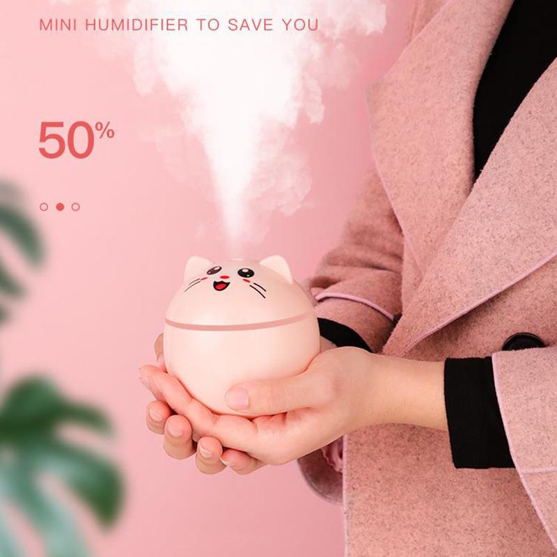 300ml Cute Cat Air Humidifier USB Aroma Diffuser Sprayer for Home Office Car