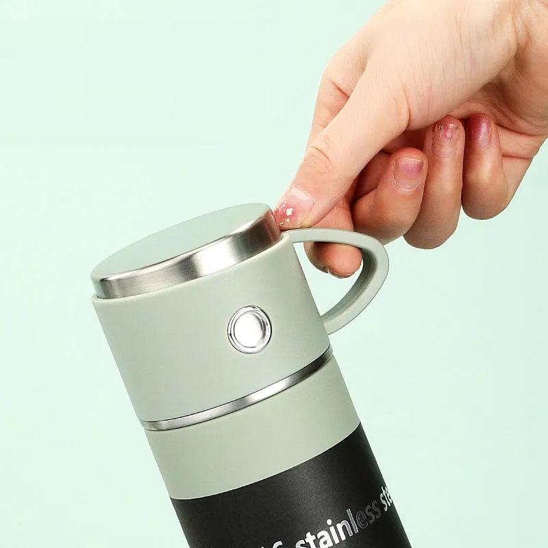 316 Stainless Steel Vacuum Flask for Men and Female Korean Version Water Cup Creative Dual-use Business Tea Cup Portable Thermos Cup