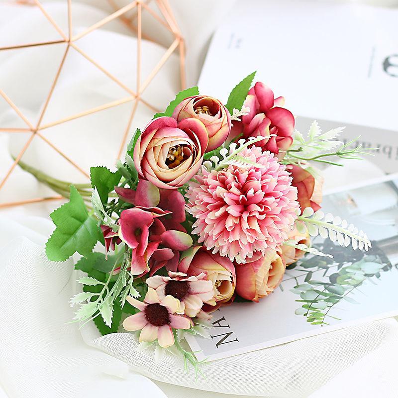 Nordic Simulation Flower Living Room Decoration Home Decoration Decoration Table Flower Fake Flower Floral Set Table Flower Bouquet