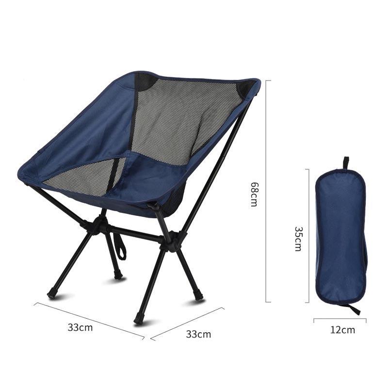 Portable Folding Chair with Backrest Outdoor Fishing Chair Camping Stool